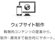 ウェブサイト制作 戦略的コンテンツの提案から、制作・運用まで総合的にサポート。